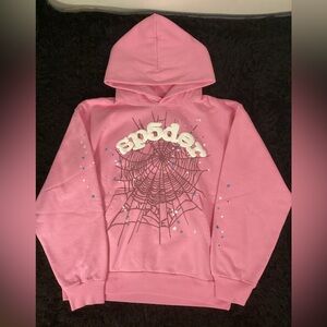 Sp5der OG Web Hoodie Pink